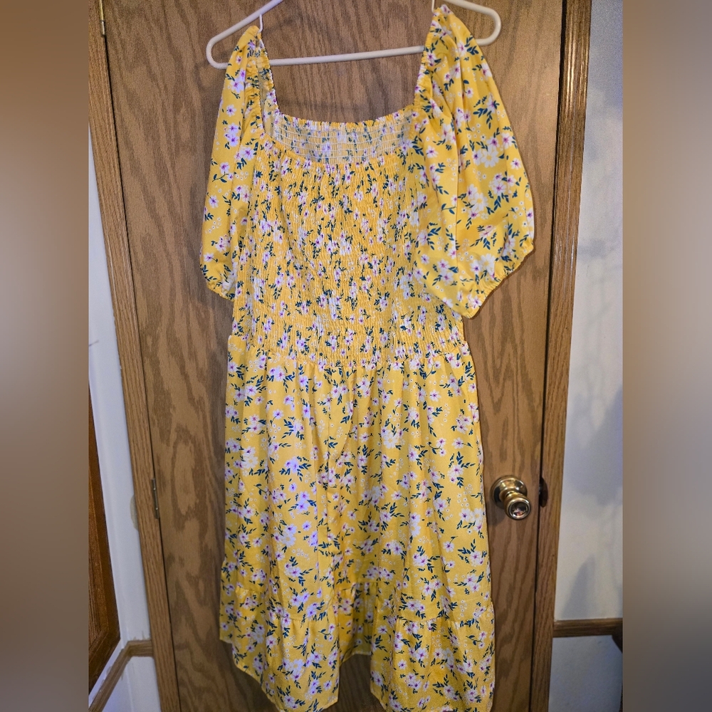 Yellow Floral Dress